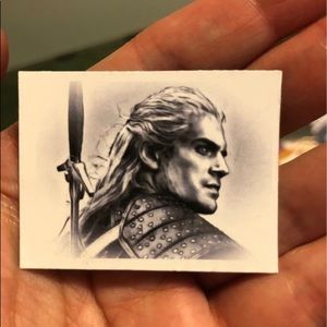 GERALT OF RIVIA WITCHER B&W HANDMADE MAGNET